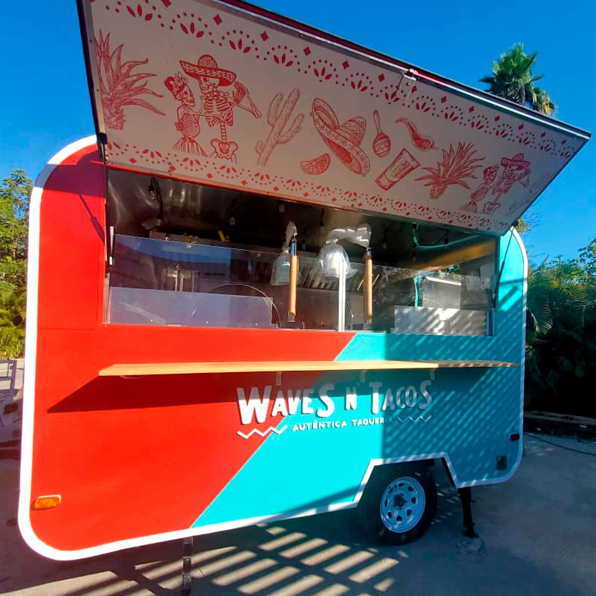 Mobile food truck exterior wrap graphics Montclair CA